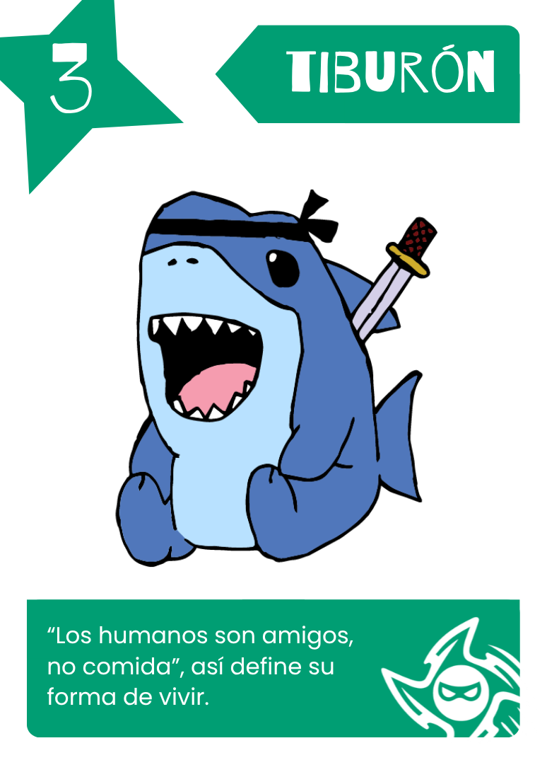 Carta Tiburón, valor 3